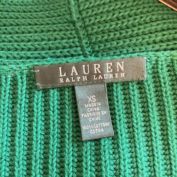 Gorgeous nipped waist green shawl collar Ralph lauren sweater - Picture 3 of 3